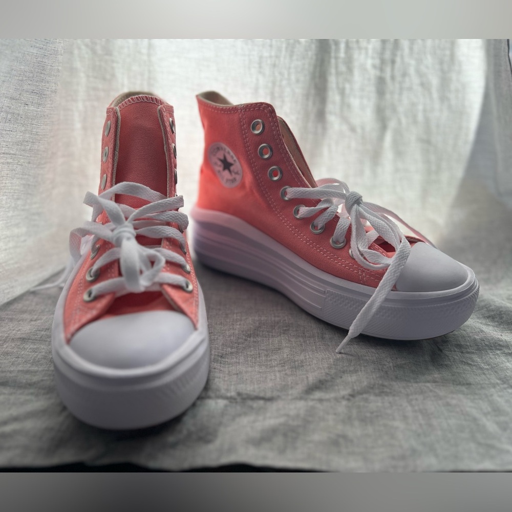 NEW Converse ALL Star Move Lift High Top A03544C Flamingo Pink Peach